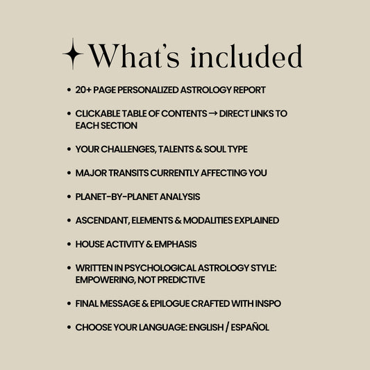 Personalized Natal Chart Analysis