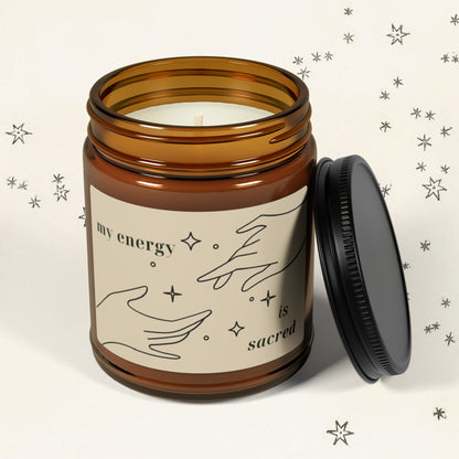 "My Energy Is Sacred" Soy Candle