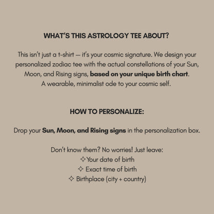 Custom Sun Moon & Rising Shirt