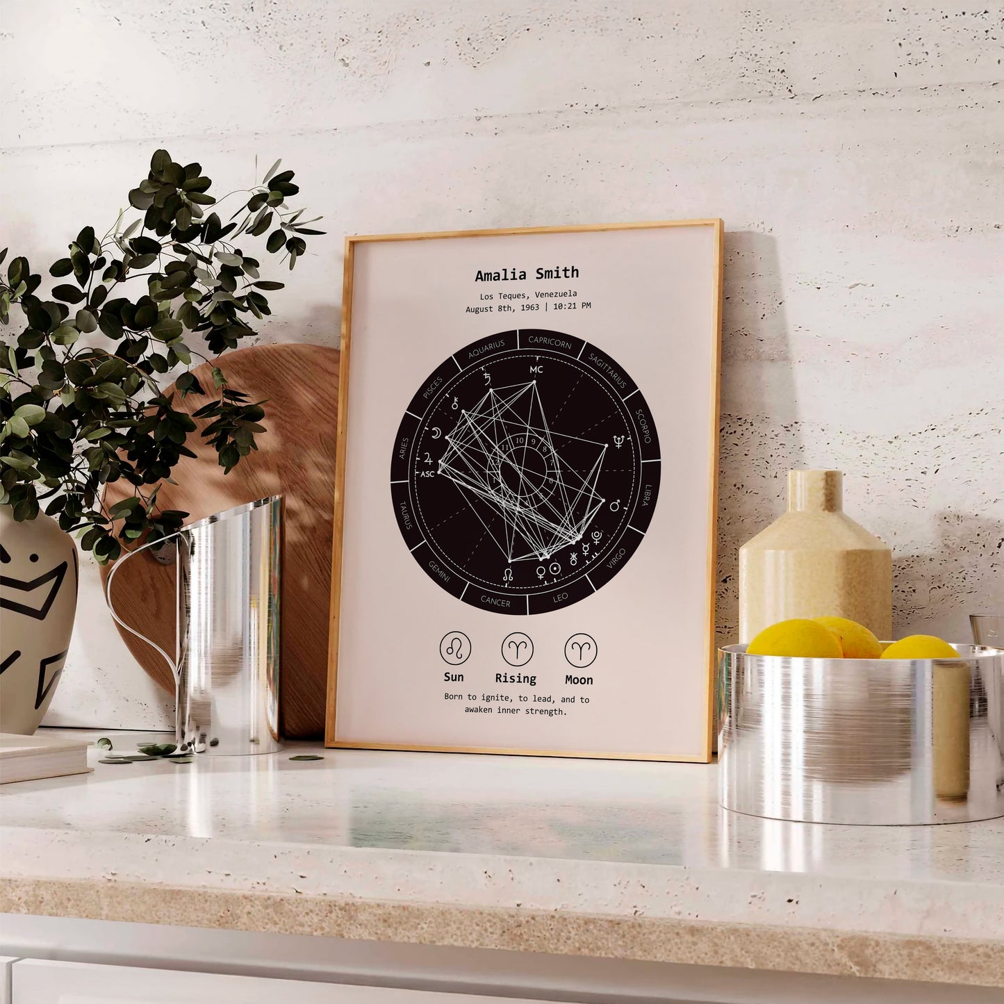 Natal Chart Poster | Minimalist