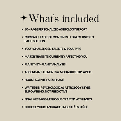 Personalized Natal Chart Analysis